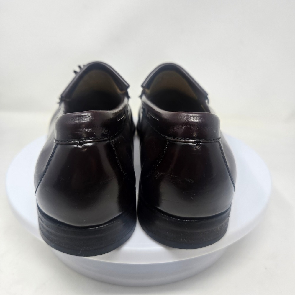 SAS Mens Cordovan Leather Kiltie Tassel Loafers Handsewn‎ Burgundy Dress Shoes - Picture 4 of 9